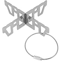 KBNIAN Estufa de Alcohol para Camping Portatil Mini Estufa Camping Soportes Cruzados de Alcohol de Acero Inoxidable con…
